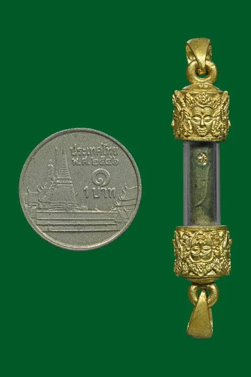 🪬Brahma Destiny “Divine Vision” Takrud – Thong Ma Lor Gold-Tone Scroll Talisman (Golden-Head) by Tu Chao Pu Wha Lhing Wirathayo