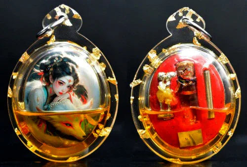 🦊 Call in Charm, Cleverness & Quiet Power – Nine-Tailed Fox Empress Locket by Master Korn Trithep for Allure, Intuition & Subtle Luck