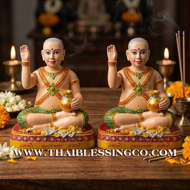 👦 Sacred "Kuman Thong" (The Golden Boy Spirit) – Painted Samrit Bronze Altar Edition: The Master Engine for Massive Wealth, Commercial Dominance, and Unstoppable Life Elevation!