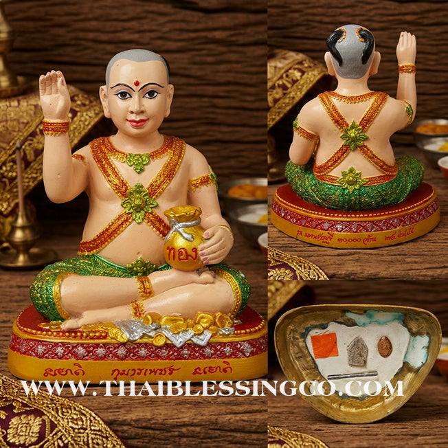 👦 Sacred "Kuman Thong" (The Golden Boy Spirit) – Painted Samrit Bronze Altar Edition: The Master Engine for Massive Wealth, Commercial Dominance, and Unstoppable Life Elevation!
