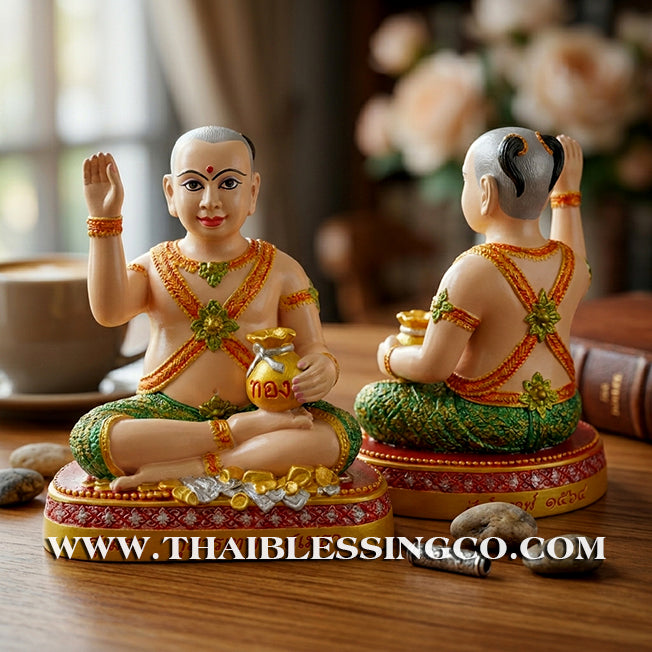 👦 Sacred "Kuman Thong" (The Golden Boy Spirit) – Painted Samrit Bronze Altar Edition: The Master Engine for Massive Wealth, Commercial Dominance, and Unstoppable Life Elevation!