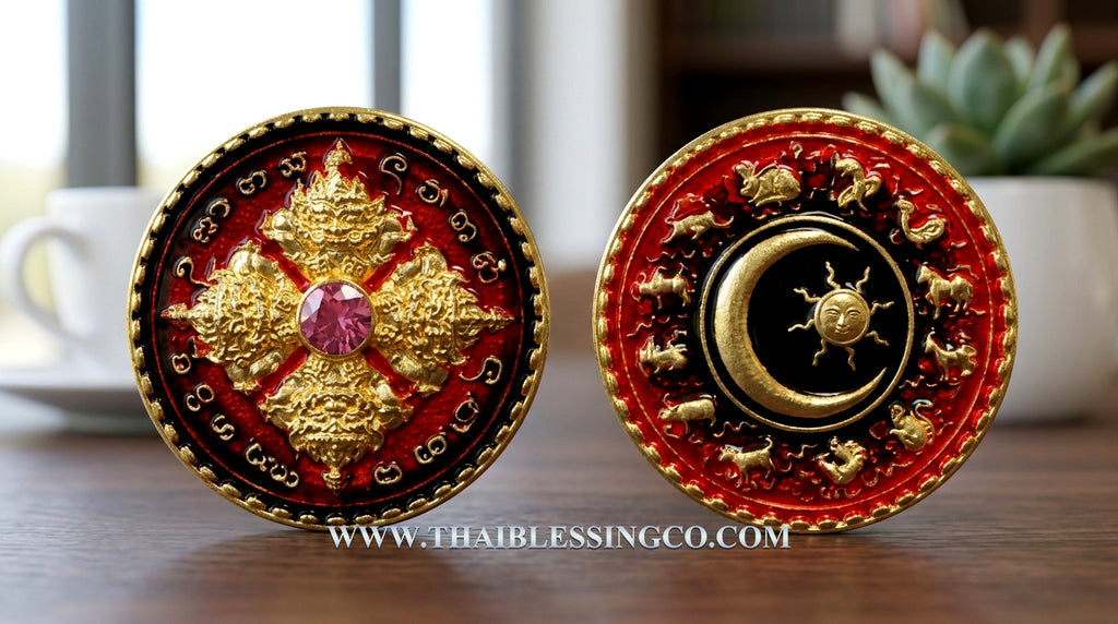 ✨ Celestial Fate Changer: Authentic Thai Phra Rahu Nuea Duang (Above Destiny) Amulet – Sacred Bronze Edition by Kruba Kamfan, Wat Ko Choke 2026 – The Ultimate Eclipse Deity for Turning Bad Luck into Great Fortune (2.2 cm)