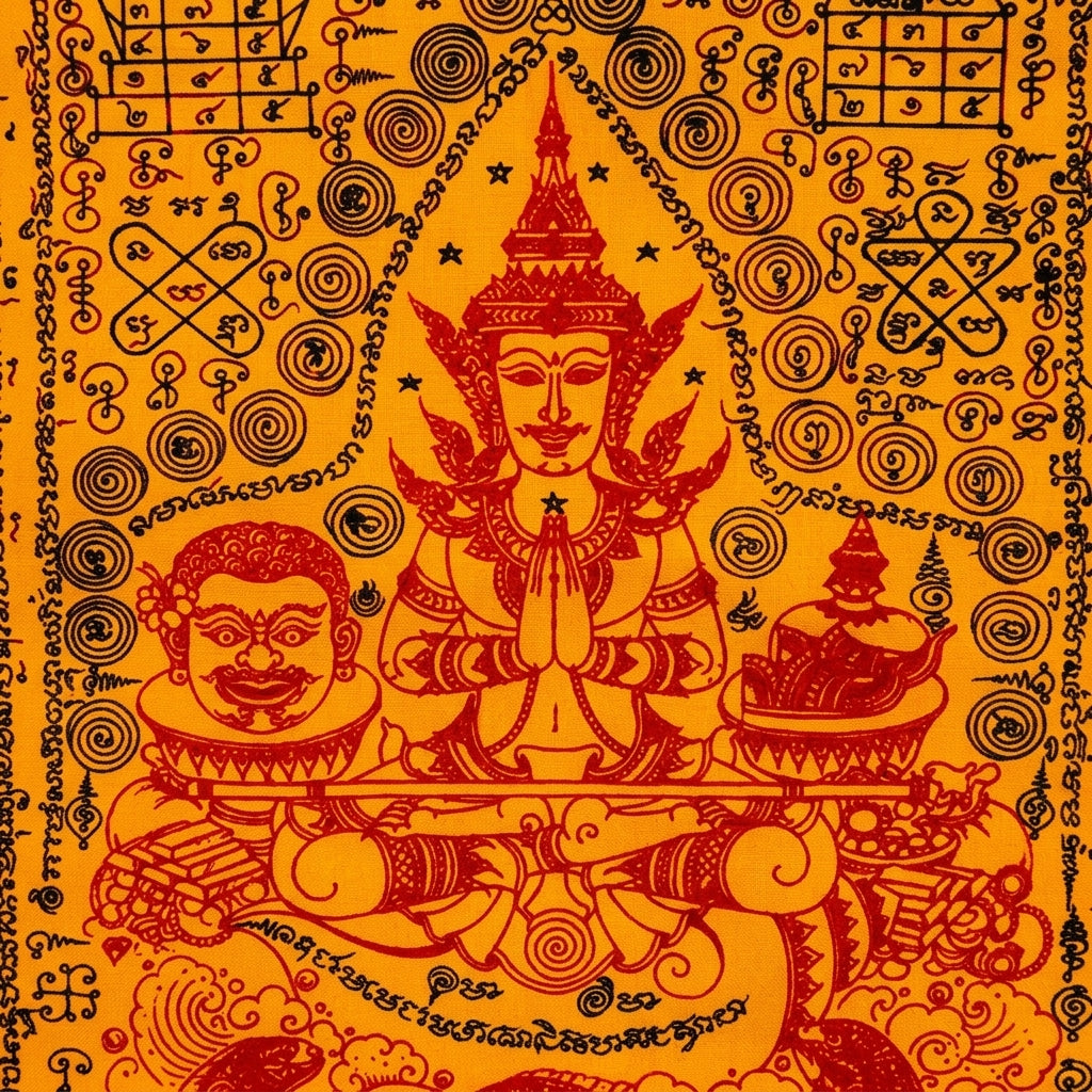 ✨🎭🌀 Authentic Thai Amulet Metamorphic Transformation Grid - Sovereign Jindamanee Capital Inflow Banner, Ajarn Sitthichai Khao Oor Masterpiece