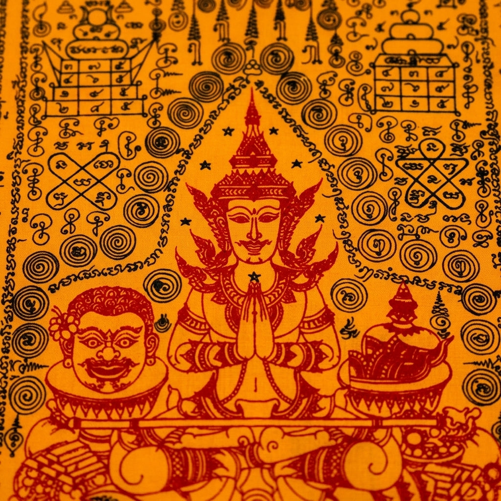 ✨🎭🌀 Authentic Thai Amulet Metamorphic Transformation Grid - Sovereign Jindamanee Capital Inflow Banner, Ajarn Sitthichai Khao Oor Masterpiece