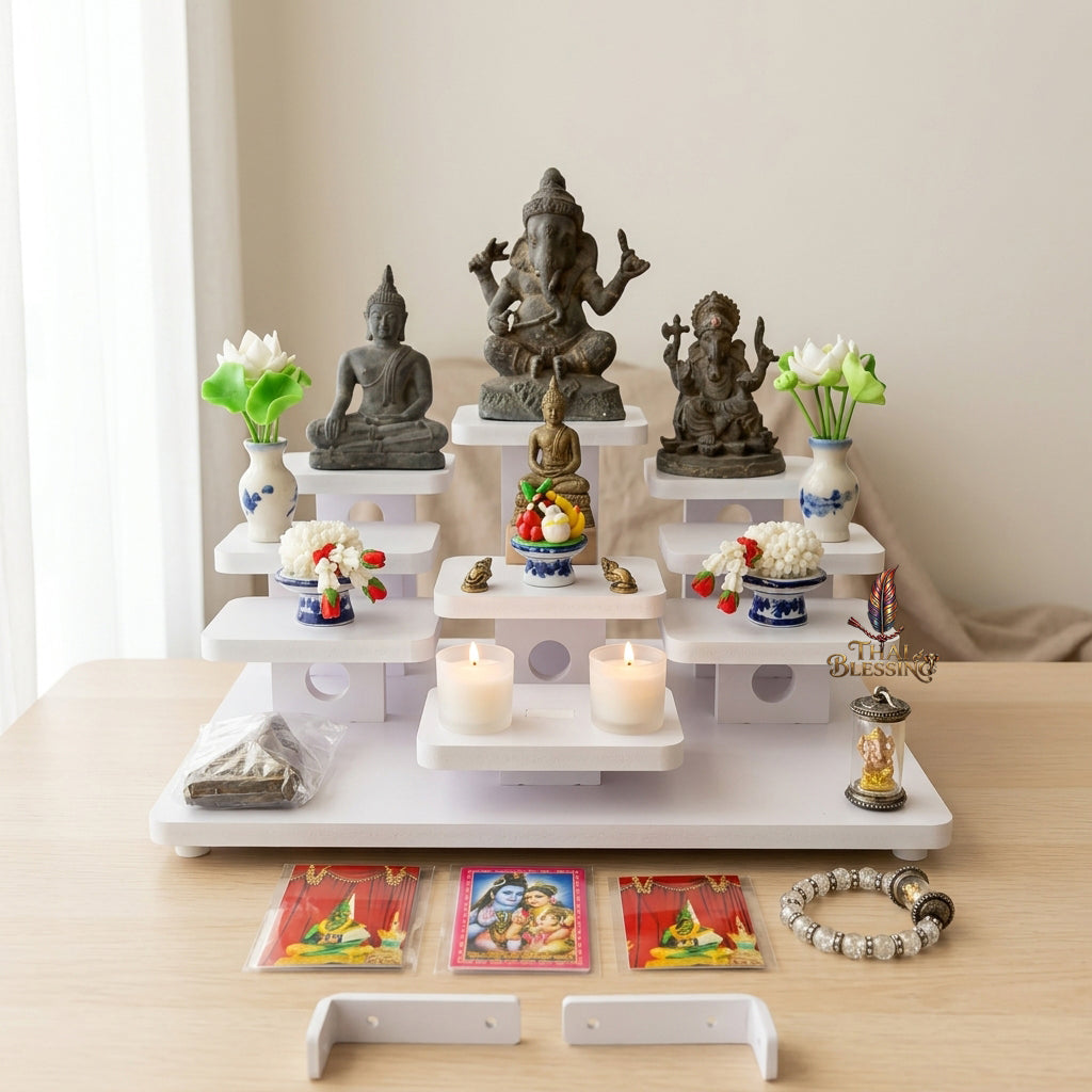 🔱 Contemporary Minimalist Toh Moo 7 Plaswood Altar Set 10mm High-Grade Waterproof Plaswood Masterpiece – Premium Desktop & Wall-Mount Convertible Solution for Luxury Condos, Modern Apartments & High-Performance Executive Workspaces!