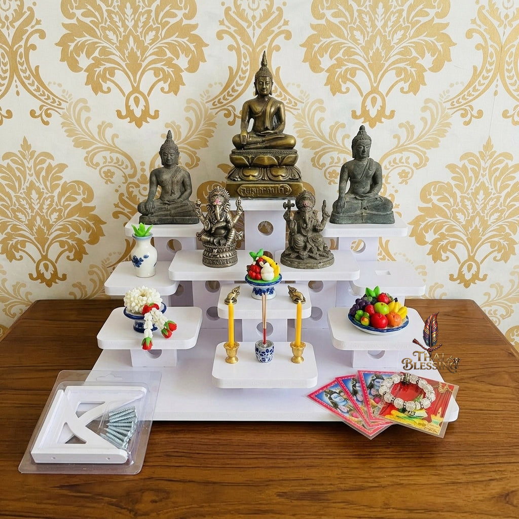 🔱 Contemporary Minimalist Toh Moo 7 Plaswood Altar Set 10mm High-Grade Waterproof Plaswood Masterpiece – Premium Desktop & Wall-Mount Convertible Solution for Luxury Condos, Modern Apartments & High-Performance Executive Workspaces!