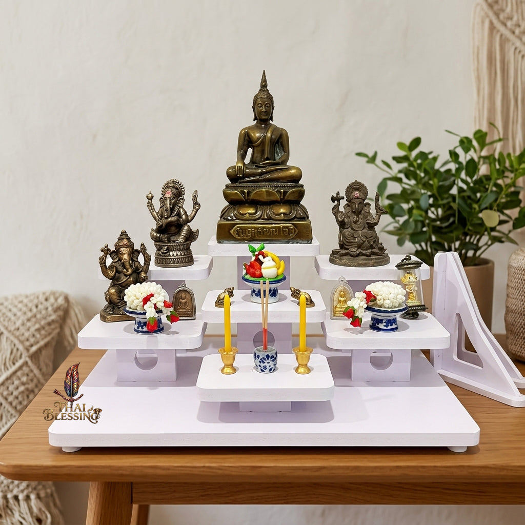 🔱 Contemporary Minimalist Toh Moo 7 Plaswood Altar Set 10mm High-Grade Waterproof Plaswood Masterpiece – Premium Desktop & Wall-Mount Convertible Solution for Luxury Condos, Modern Apartments & High-Performance Executive Workspaces!