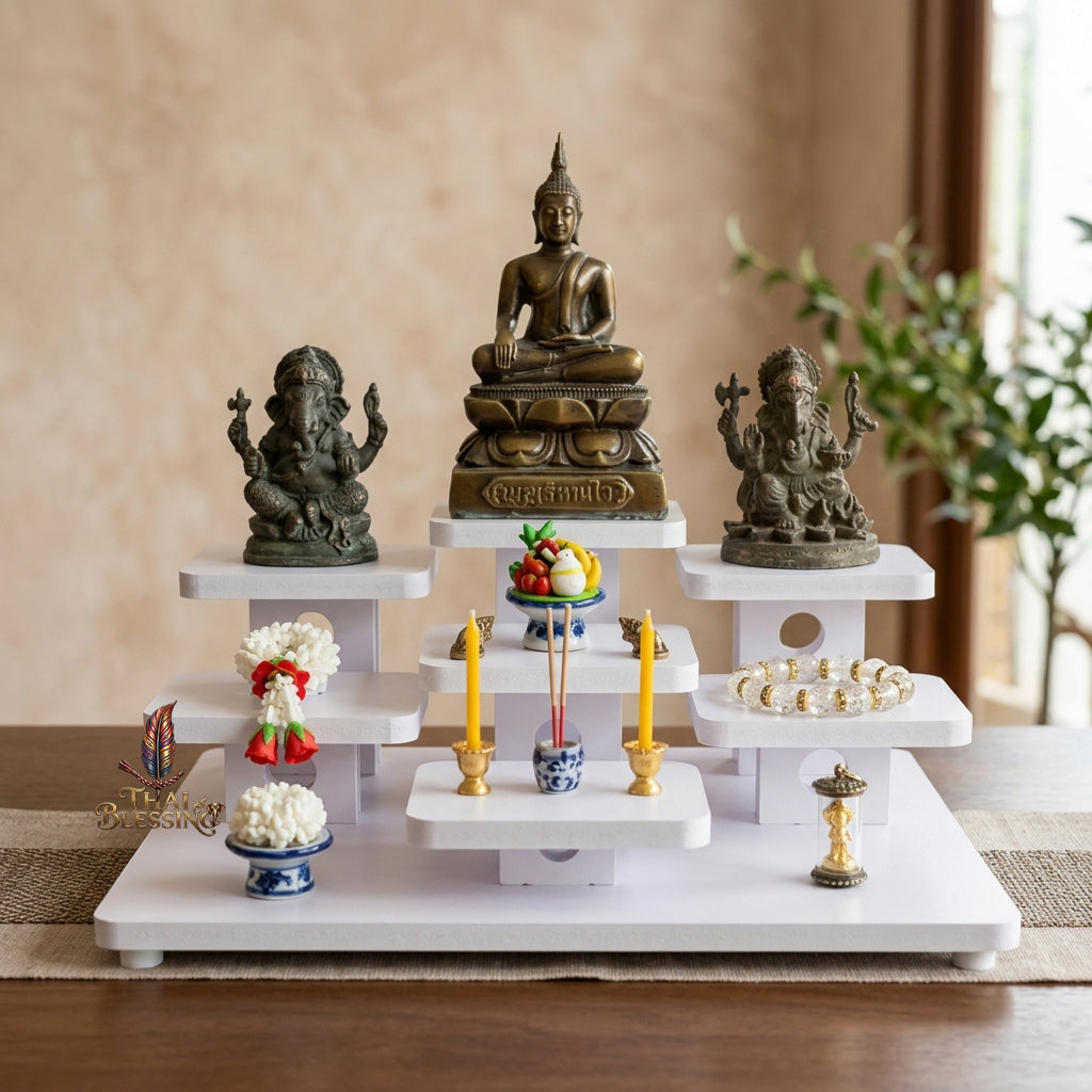 🔱 Contemporary Minimalist Toh Moo 7 Plaswood Altar Set 10mm High-Grade Waterproof Plaswood Masterpiece – Premium Desktop & Wall-Mount Convertible Solution for Luxury Condos, Modern Apartments & High-Performance Executive Workspaces!