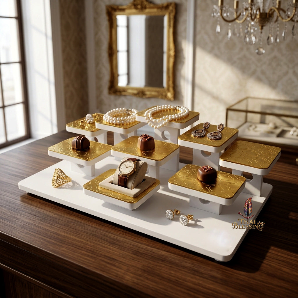 🔱 Contemporary Minimalist Toh Moo 9 Plaswood Altar Set 10mm High-Grade Plaswood with Premium Gold Mirror Accents – Premium Desktop & Wall-Mount Convertible Solution for Modern Homes, High-End Condos & Professional Executive Workspaces!