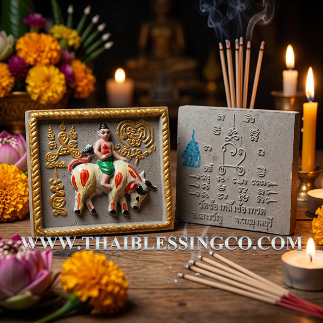 ✨ Divine "Kuman Khi Wua" Wealth-Riding Guardian by the Immortal Legend Luang Pu Yam (Wat Sam Ngam) at Wat Chong Kling: Authentic Thai Prosperity Amulet for Fast-Acting Luck, Household Security, and Business Miracles