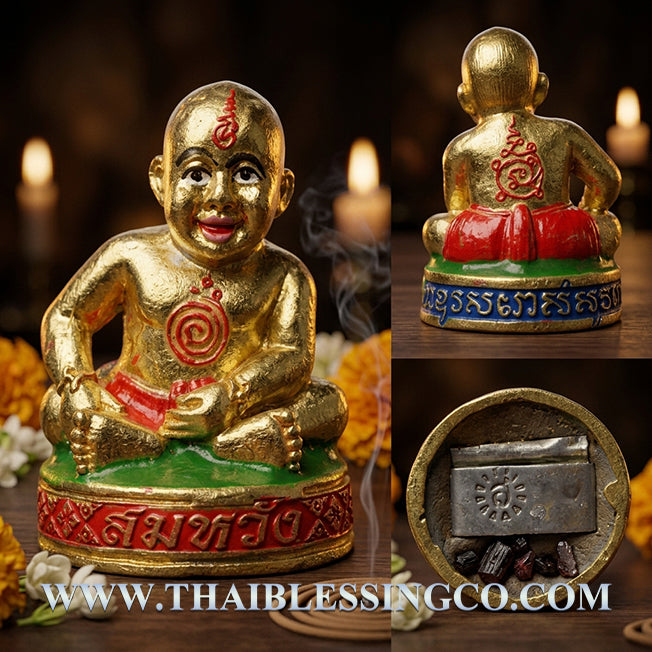 ✨ Divine "Kuman Noi Somwang" Fulfillment Child Authentic Thai Wealth-Attracting Guardian Infused with Prai Kuman Powders, Cemetery Soils, and 108 Sacred Herbs for Absolute Success and Infinite Fortune