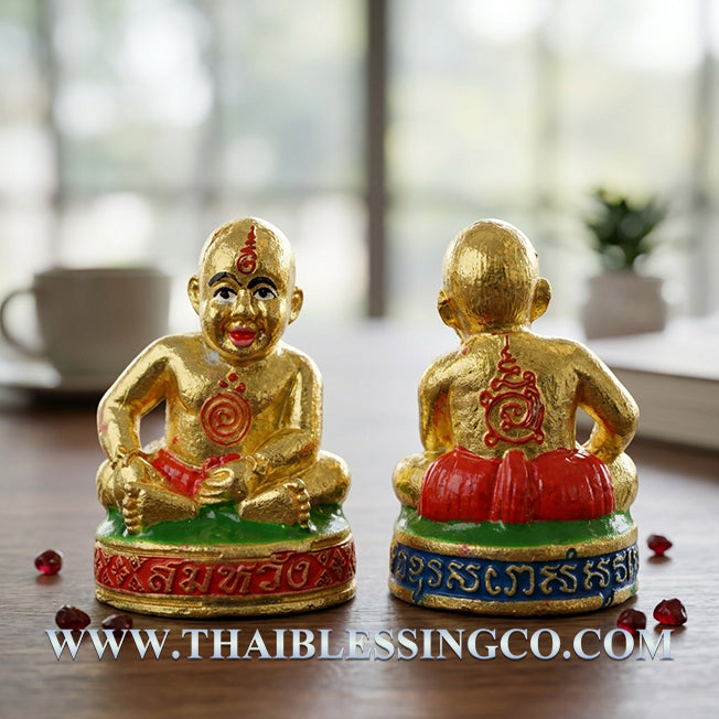 ✨ Divine "Kuman Noi Somwang" Fulfillment Child Authentic Thai Wealth-Attracting Guardian Infused with Prai Kuman Powders, Cemetery Soils, and 108 Sacred Herbs for Absolute Success and Infinite Fortune