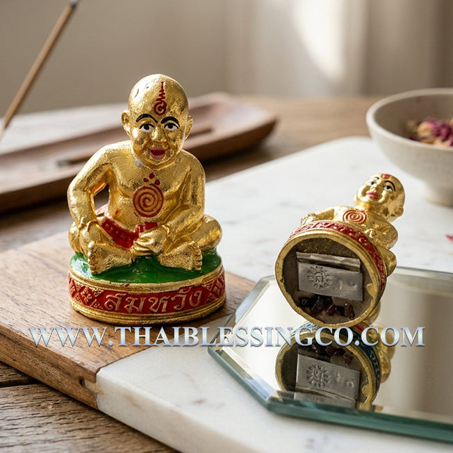 ✨ Divine "Kuman Noi Somwang" Fulfillment Child Authentic Thai Wealth-Attracting Guardian Infused with Prai Kuman Powders, Cemetery Soils, and 108 Sacred Herbs for Absolute Success and Infinite Fortune