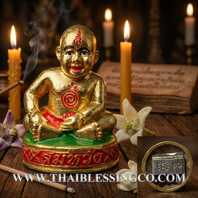 ✨ Divine "Kuman Noi Somwang" Fulfillment Child Authentic Thai Wealth-Attracting Guardian Infused with Prai Kuman Powders, Cemetery Soils, and 108 Sacred Herbs for Absolute Success and Infinite Fortune
