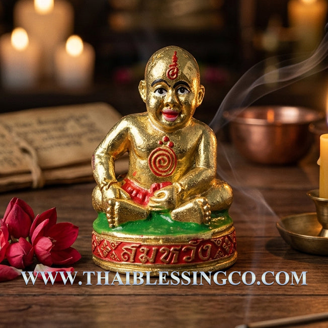 ✨ Divine "Kuman Noi Somwang" Fulfillment Child Authentic Thai Wealth-Attracting Guardian Infused with Prai Kuman Powders, Cemetery Soils, and 108 Sacred Herbs for Absolute Success and Infinite Fortune