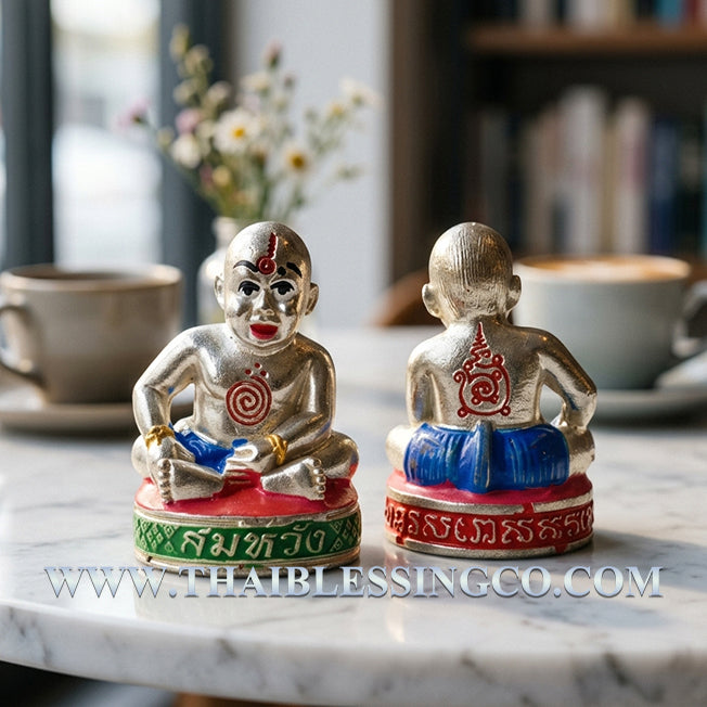 ✨ Divine "Kuman Noi Somwang" Fulfillment Child Authentic Thai Wealth-Attracting Guardian Infused with Phra Prai Kuman Powders, Cemetery Earth, and 108 Sacred Herbs for Absolute Success & Prosperity