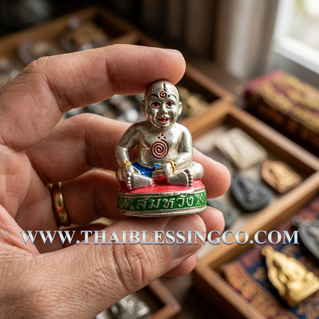 ✨ Divine "Kuman Noi Somwang" Fulfillment Child Authentic Thai Wealth-Attracting Guardian Infused with Phra Prai Kuman Powders, Cemetery Earth, and 108 Sacred Herbs for Absolute Success & Prosperity