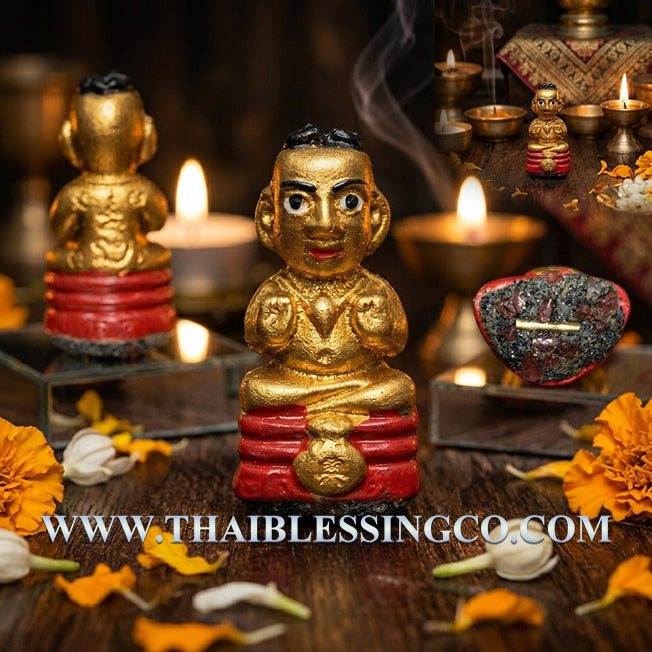 ✨ Divine "Kuman Setthi" Billionaire Wealth-Attracting Guardian Authentic Thai Prosperity Talisman Crafted from Sacred Herb Powders & Phra Khun Paen Prai Kuman Powders for Supreme Luck, Business Dominance, and Absolute Fortune