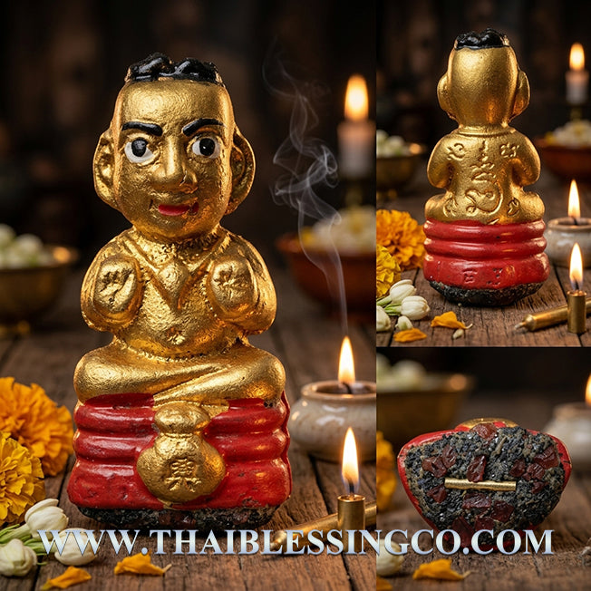 ✨ Divine "Kuman Setthi" Billionaire Wealth-Attracting Guardian Authentic Thai Prosperity Talisman Crafted from Sacred Herb Powders & Phra Khun Paen Prai Kuman Powders for Supreme Luck, Business Dominance, and Absolute Fortune