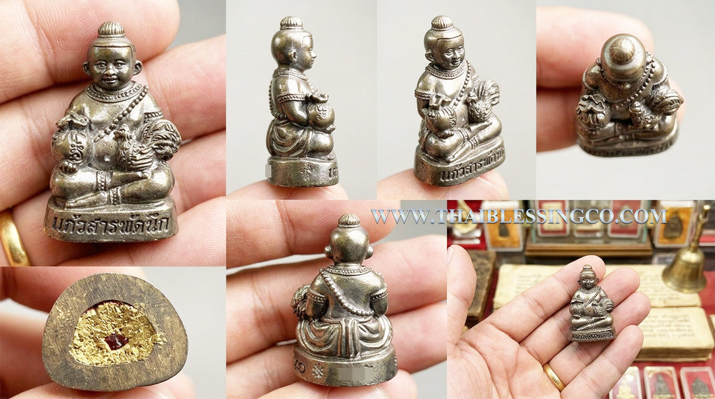 👑Divine Kuman Thep Thanchai "Instant Manifestation Keo Saraphat Nuek Edition Authentic Thai Wealth-Attracting Talisman Crafted from Blackened Copper for Miraculous Fortune, Household Protection, and Accelerated Success (Wat Amphawan)