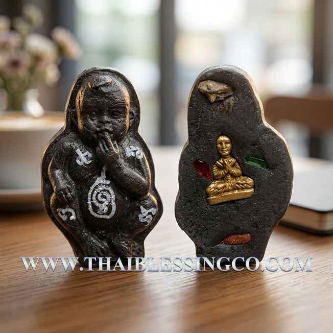 ✨ Divine "Kuman Thong Kong Det" Infinite Power Guardian Sacred Ghost Powder (Phong Prai) & Haunted Earth Edition Authentic Thai Wealth-Attracting Child Spirit for Business Growth, Extreme Luck, and Vigilant Protection