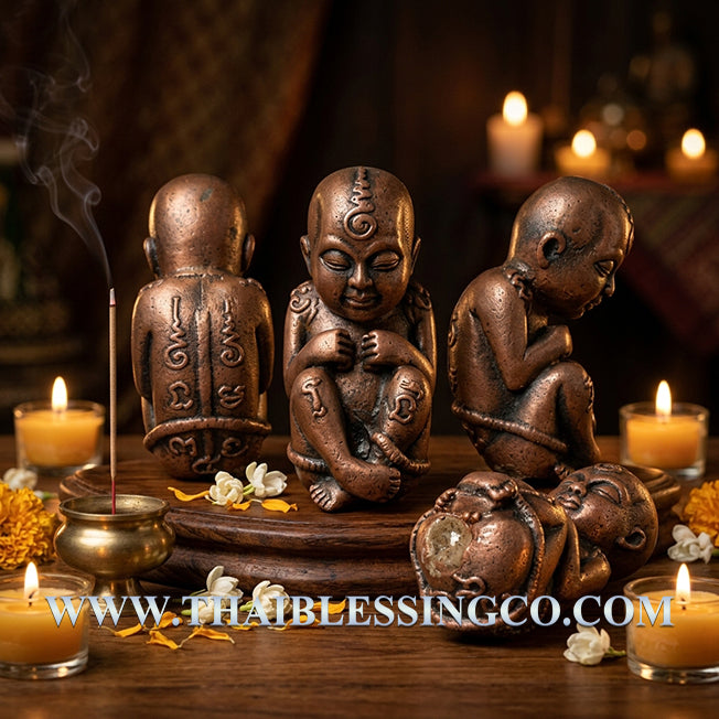 ✨ Divine "Kuman Thong Mee" Abundance Guardian – 2022 Sacred Red Copper (Neua Satang Daeng) Edition by Phra Arjan Amnat: Authentic Thai Prosperity Talisman for Constant Cashflow, Business Miracles, and Infinite Riches (Mahawiro Meditation Center)