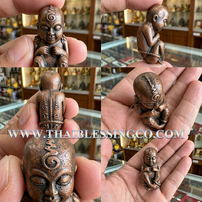 ✨ Divine "Kuman Thong Mee" Abundance Guardian – 2022 Sacred Red Copper (Neua Satang Daeng) Edition by Phra Arjan Amnat: Authentic Thai Prosperity Talisman for Constant Cashflow, Business Miracles, and Infinite Riches (Mahawiro Meditation Center)