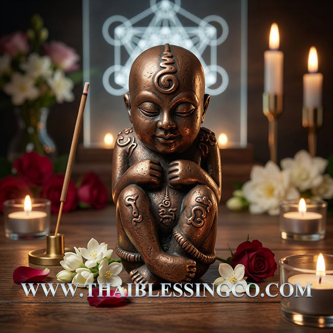 ✨ Divine "Kuman Thong Mee" Abundance Guardian – 2022 Sacred Red Copper (Neua Satang Daeng) Edition by Phra Arjan Amnat: Authentic Thai Prosperity Talisman for Constant Cashflow, Business Miracles, and Infinite Riches (Mahawiro Meditation Center)