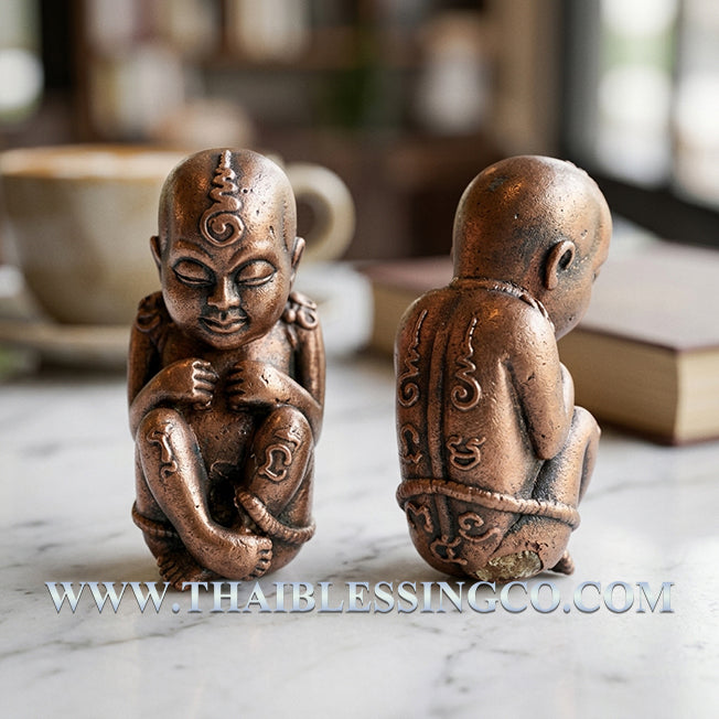 ✨ Divine "Kuman Thong Mee" Abundance Guardian – 2022 Sacred Red Copper (Neua Satang Daeng) Edition by Phra Arjan Amnat: Authentic Thai Prosperity Talisman for Constant Cashflow, Business Miracles, and Infinite Riches (Mahawiro Meditation Center)
