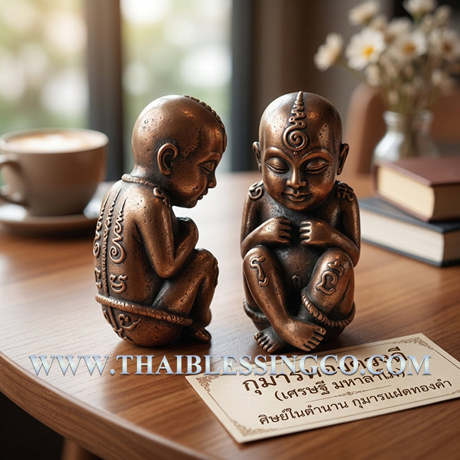 ✨ Divine "Kuman Thong Mee" Abundance Guardian – 2022 Sacred Red Copper (Neua Satang Daeng) Edition by Phra Arjan Amnat: Authentic Thai Prosperity Talisman for Constant Cashflow, Business Miracles, and Infinite Riches (Mahawiro Meditation Center)