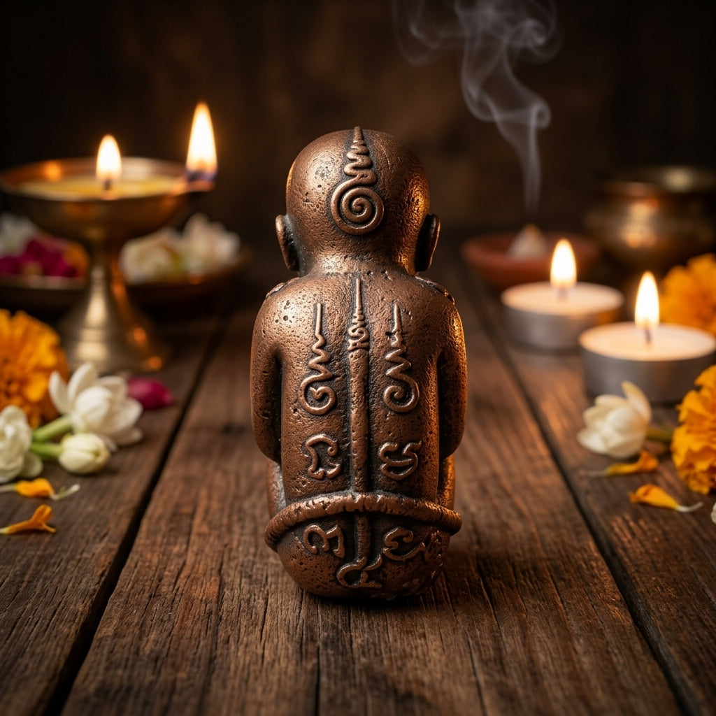 ✨ Divine "Kuman Thong Mee" Abundance Guardian – 2022 Sacred Red Copper (Neua Satang Daeng) Edition by Phra Arjan Amnat: Authentic Thai Prosperity Talisman for Constant Cashflow, Business Miracles, and Infinite Riches (Mahawiro Meditation Center)