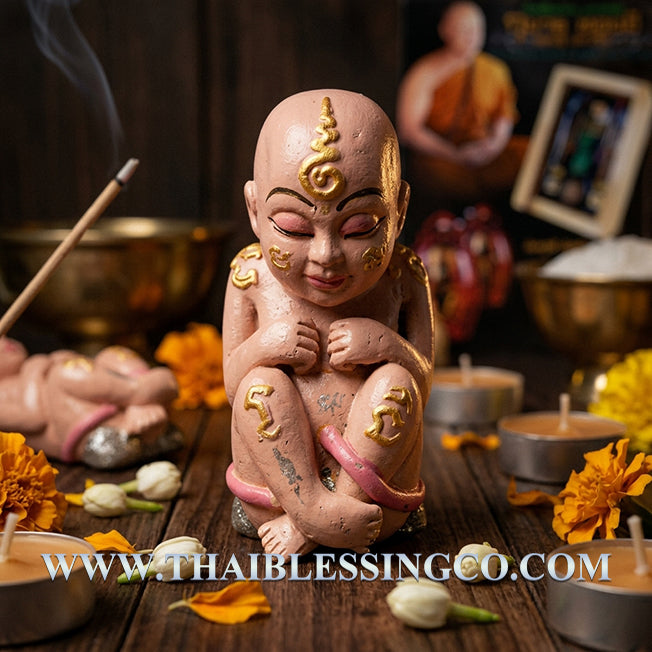 ✨ Divine "Kuman Thong Mee" Hand-Painted Abundance Guardian Authentic Thai Prosperity Talisman for Infinite Cashflow, Business Luck, and Artistic Fortune