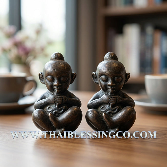 ✨ Divine "Kuman Thong Rap Sap" Wealth-Grabbing Miracle Child Ancient Khmer Mystical Metal Edition by Luang Phor Goy: Authentic Thai Protective Guardian & Fortune-Telling Talisman (Semi-Deity) for Extreme Luck, Business Miracles, and Absolute Security