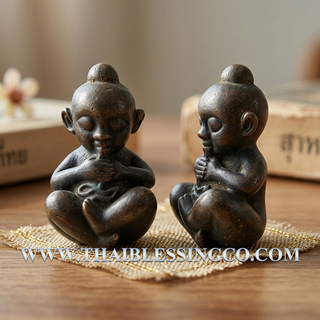 ✨ Divine "Kuman Thong Rap Sap" Wealth-Grabbing Miracle Child Ancient Khmer Mystical Metal Edition by Luang Phor Goy: Authentic Thai Protective Guardian & Fortune-Telling Talisman (Semi-Deity) for Extreme Luck, Business Miracles, and Absolute Security