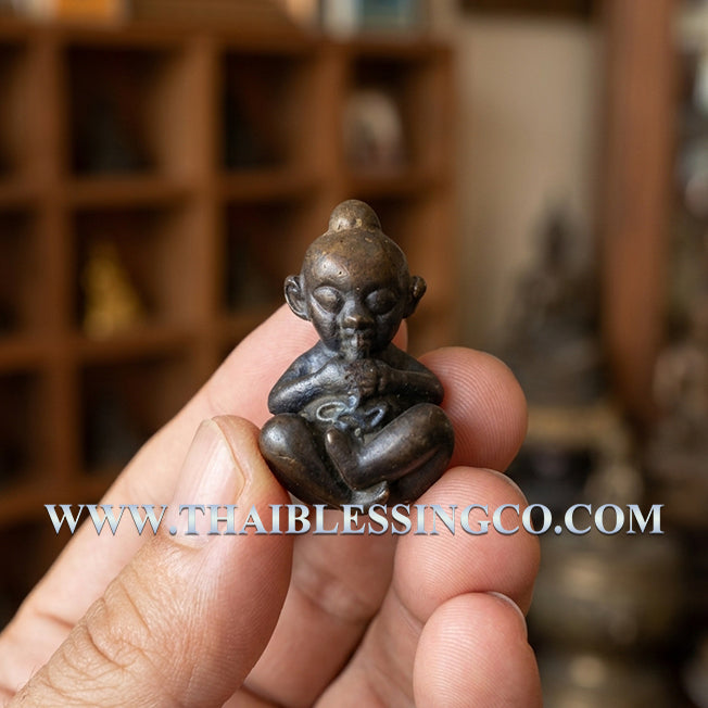 ✨ Divine "Kuman Thong Rap Sap" Wealth-Grabbing Miracle Child Ancient Khmer Mystical Metal Edition by Luang Phor Goy: Authentic Thai Protective Guardian & Fortune-Telling Talisman (Semi-Deity) for Extreme Luck, Business Miracles, and Absolute Security