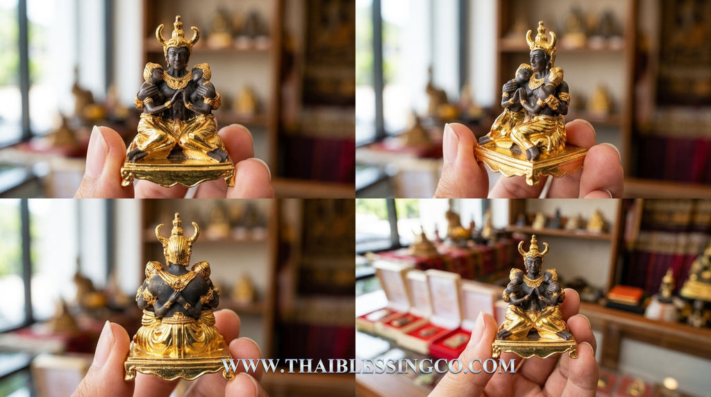 ✨ Divine Lanna Prince of Attraction: Authentic Thai Phaya Khao Kham Nang Khiang Amulet – Sacred Khan Long Hin Bronze Edition by Kruba Neua Rit, Wat Saphan Dam 2025 – The Ultimate Charm, Mercy, and Social Success Talisman (3.3 x 2.1 cm)