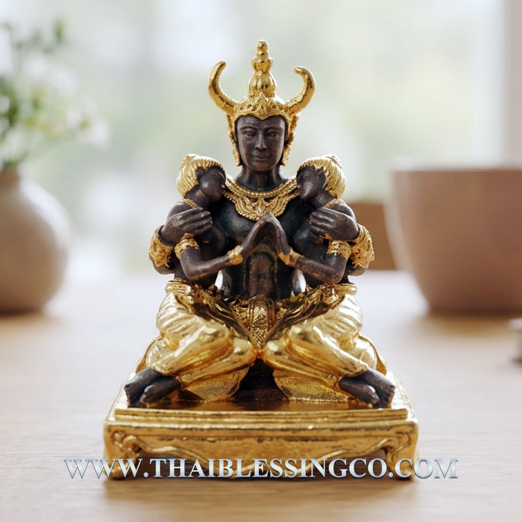 ✨ Divine Lanna Prince of Attraction: Authentic Thai Phaya Khao Kham Nang Khiang Amulet – Sacred Khan Long Hin Bronze Edition by Kruba Neua Rit, Wat Saphan Dam 2025 – The Ultimate Charm, Mercy, and Social Success Talisman (3.3 x 2.1 cm)
