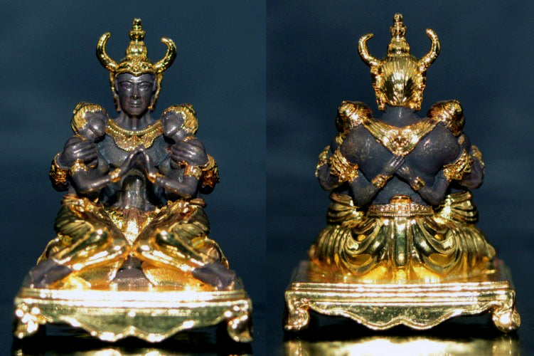 ✨ Divine Lanna Prince of Attraction: Authentic Thai Phaya Khao Kham Nang Khiang Amulet – Sacred Khan Long Hin Bronze Edition by Kruba Neua Rit, Wat Saphan Dam 2025 – The Ultimate Charm, Mercy, and Social Success Talisman (3.3 x 2.1 cm)