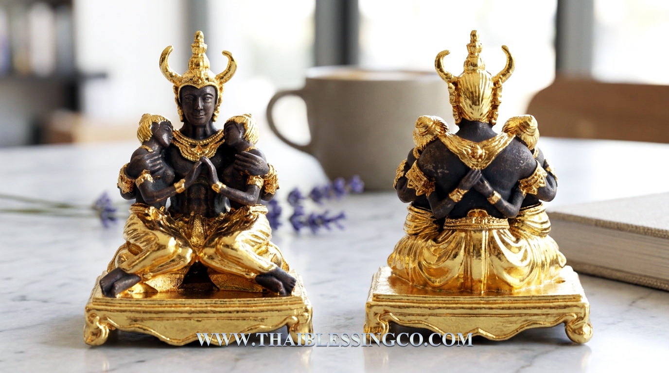 ✨ Divine Lanna Prince of Attraction: Authentic Thai Phaya Khao Kham Nang Khiang Amulet – Sacred Khan Long Hin Bronze Edition by Kruba Neua Rit, Wat Saphan Dam 2025 – The Ultimate Charm, Mercy, and Social Success Talisman (3.3 x 2.1 cm)