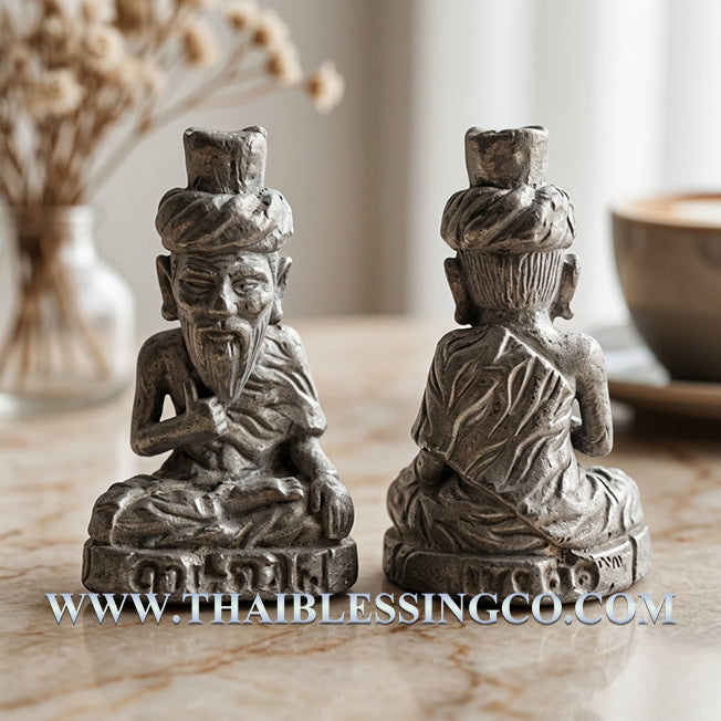 ✨ Divine "Lersi Ta Fai" (The Fire-Eyed Boromkhru) – 2018 Sacred Alchemical Lead Edition (Takuang Ouan) by Arjan Plian Hatayanon: Authentic Khao Or Lineage Hermit for Supreme Authority, Miracle Riches, and Unstoppable Success (B.E. 2561)