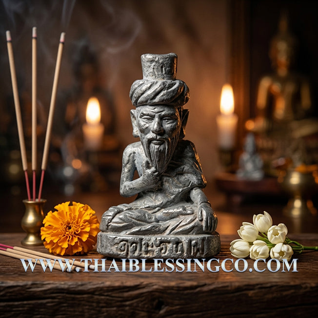 ✨ Divine "Lersi Ta Fai" (The Fire-Eyed Boromkhru) – 2018 Sacred Alchemical Lead Edition (Takuang Ouan) by Arjan Plian Hatayanon: Authentic Khao Or Lineage Hermit for Supreme Authority, Miracle Riches, and Unstoppable Success (B.E. 2561)