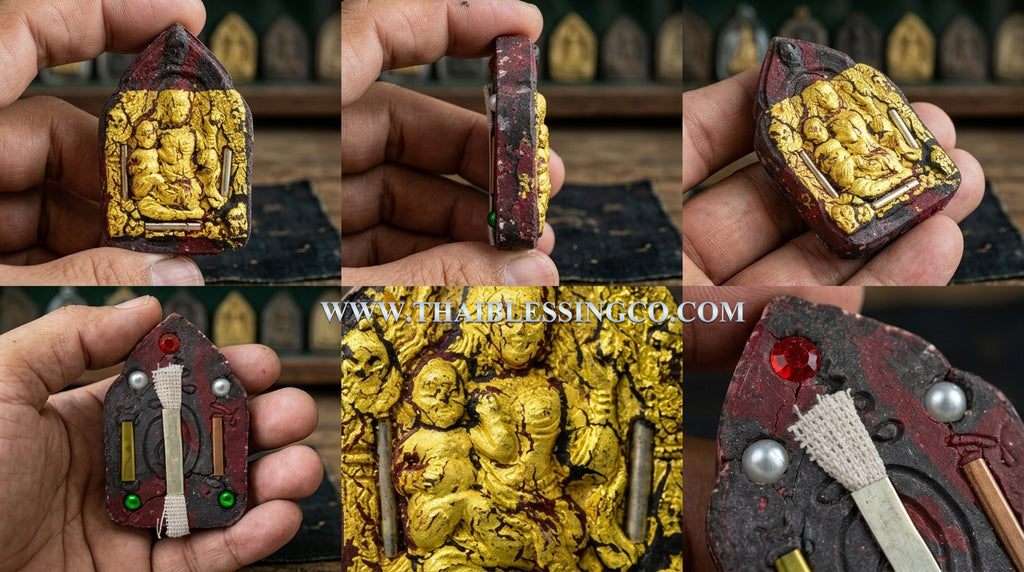 🔥Divine "Mae Prai Thong" Golden Spirit Queen Masterpiece Edition Authentic Thai Wealth-Attracting Talisman Crafted from Sacred Multi-Spirit Powders for Supreme Fortune, Business Miracles, and Divine Protection (Wat Ban Mai Saburi)