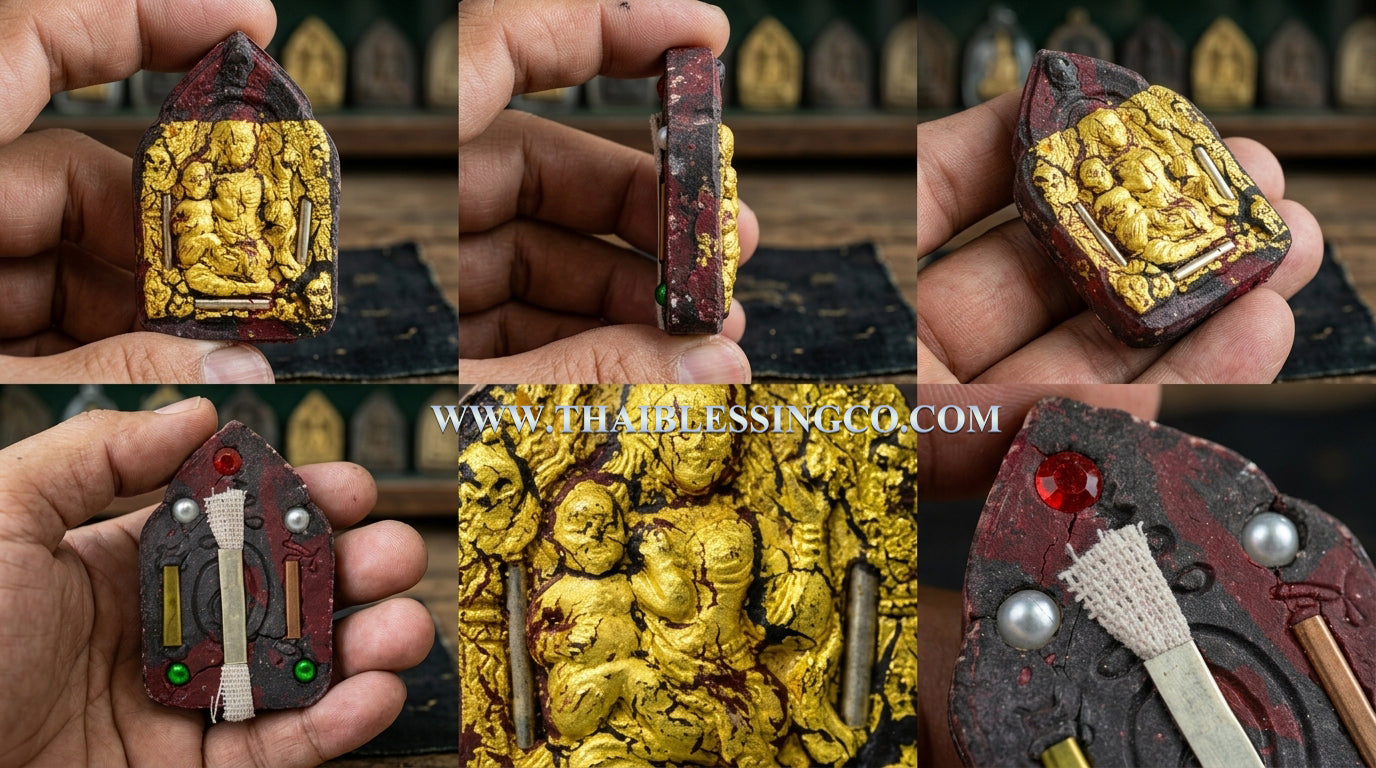 🔥Divine "Mae Prai Thong" Golden Spirit Queen Masterpiece Edition Authentic Thai Wealth-Attracting Talisman Crafted from Sacred Multi-Spirit Powders for Supreme Fortune, Business Miracles, and Divine Protection (Wat Ban Mai Saburi)