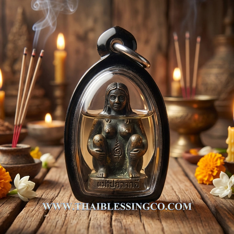 👑Divine Mother Mae Per "Wealth Receiver" Sacred Statue – 2017 Prosperity Edition by Phra Arjan Manit: Authentic Thai Wealth-Attracting Talisman for Supreme Seduction, Business Miracles, and Unstoppable Money Magnetism (Wat Ban Nong Khaen)