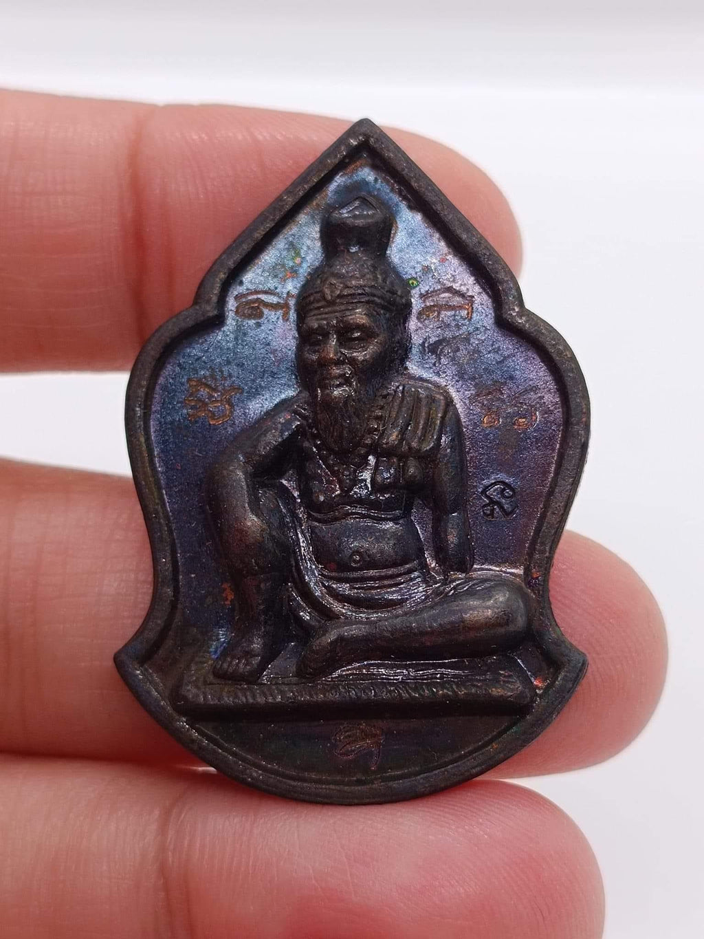 🔥 Divine Protector & Wealth Magnet – Phra Ruesi Mani Jinda Copper Amulet by Luang Pu Ap 🌿🔥