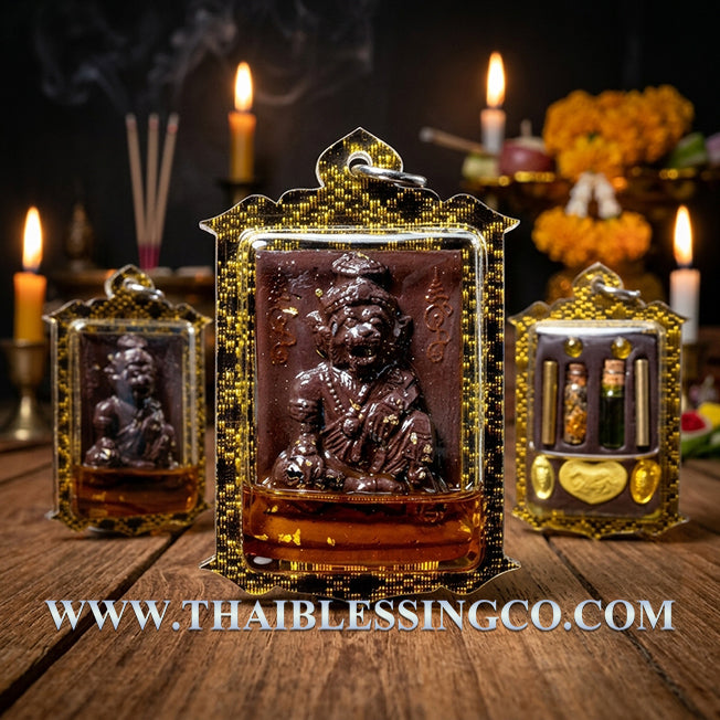 ✨ Divine "Pu Chao Saming Prai" (The Tiger-Headed Mountain Hermit) –Authentic Thai Seduction Talisman Encased in Sacred Pu Chao Oil for Supreme Charisma, Social Mastery, and High-Level Patronage