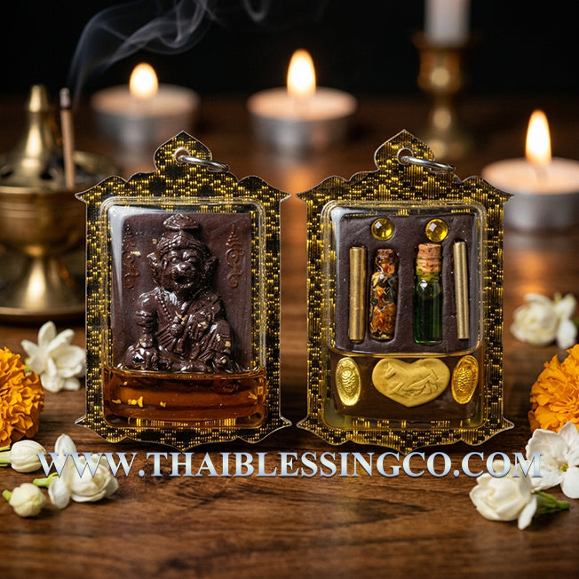 ✨ Divine "Pu Chao Saming Prai" (The Tiger-Headed Mountain Hermit) –Authentic Thai Seduction Talisman Encased in Sacred Pu Chao Oil for Supreme Charisma, Social Mastery, and High-Level Patronage