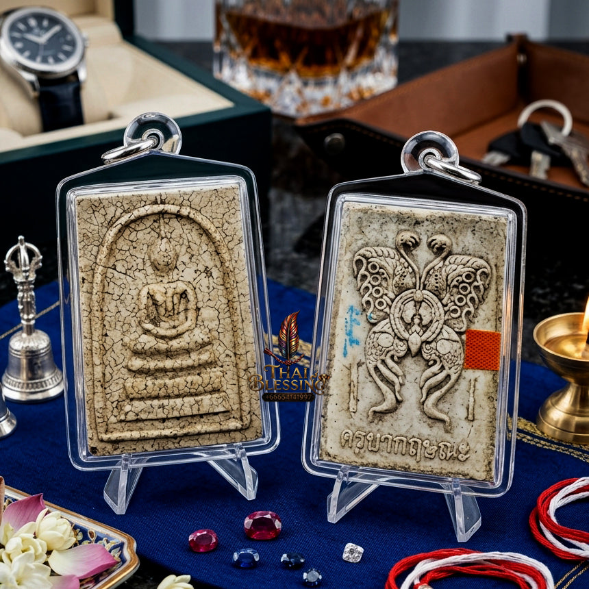 ✨ [Divine Radiance & Universal Attraction] Sacred Phra Somdej "Thep Jamlaeng" (Transformer Deity) Back-Talisman – Master-Blessed by Kruba Krissana, Samnak Song Weluwan (2016 Rare Edition)