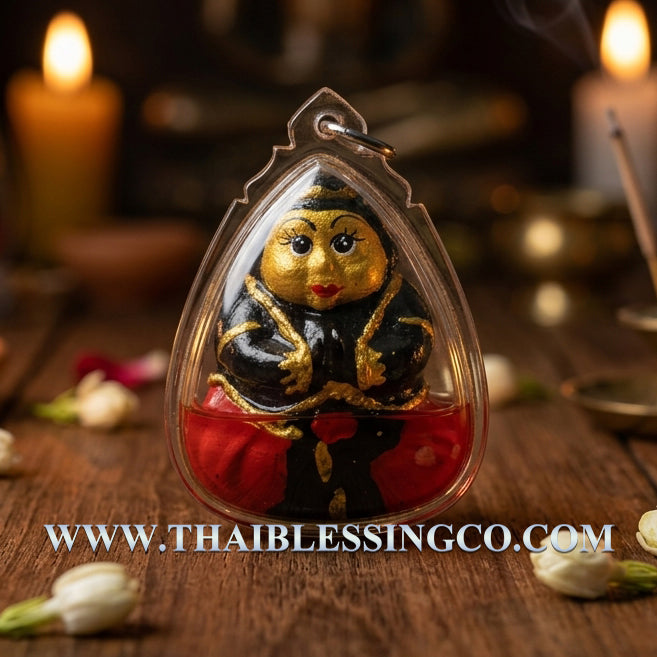 ✨ Divine Spirit Guardian: "Kuman Tep Mon" – Sacred Altar Statue in Miraculous Power Oil (2015 Edition by Arjan Chor Tep Sarika)