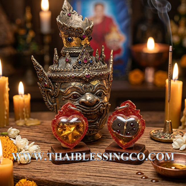 ✨ Divine "Star of the Heart" Nari Heart-Binding Amulet – 2018 Sacred Occult Oil Edition by Kruba Porn: Authentic Lanna Seduction Talisman Crafted from Arcane Elements for Supreme Charisma, Irresistible Attraction, and Absolute Romantic Influence